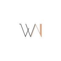 NW, WN, W AND N Abstract initial monogram letter alphabet logo design vector