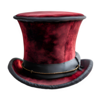 AI generated top hat isolated on transparent background ,magician png ,generative ai