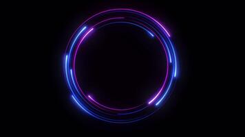 Loop circular blue and purple light background, in the style of digital neon with alpha channel video