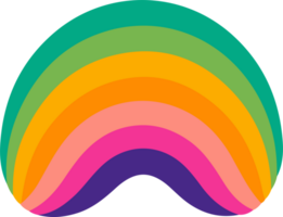 ai generado arco iris diseño ilustración aislado en transparente antecedentes png