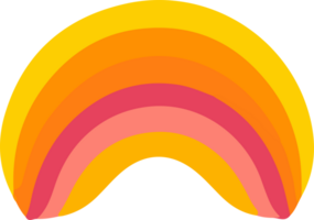 AI generated rainbow design illustration isolated on transparent background png