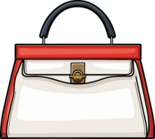 AI generated purse  design illustration isolated on transparent  background png