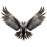 ai generiert Adler fliegend isoliert auf transparent Hintergrund png
