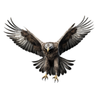 ai généré Aigle en volant isolé sur transparent Contexte png