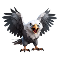 AI generated Eagle flying isolated on transparent background png