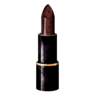 dark brown lipstick. Watercolor. Isolated pictures. For card, banner, logo, fabric or textile. png