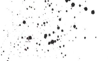 Multiple abstract dots of ink appearing on white background. Top view footage. Perfect elements for your creative projects. video