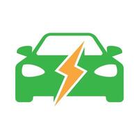 eléctrico coche icono logo diseño vector