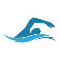 Swimming sport icon logo vector