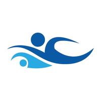 nadando deporte icono logo vector