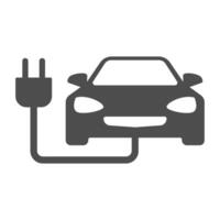 eléctrico coche icono logo diseño vector