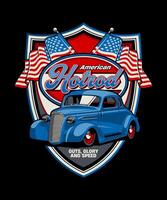 American Hotrod Retro Vector Illustration