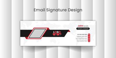 correo electrónico firma modelo o correo electrónico pie de página y personal social medios de comunicación cubrir diseño. vector