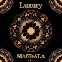 Golden Luxury Mandala Background Design vector