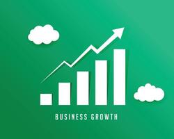 financial share market graph background with upward growth arrow vector