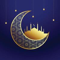 traditional arabic pattern eid mubarak background for classic look vector