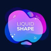 liquid shape with blue and purple colors vector