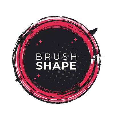 brush circle shape with red frame