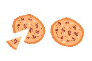 french onion pie cartoon vector illustration