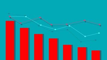 stock market chart during bearish periods vector