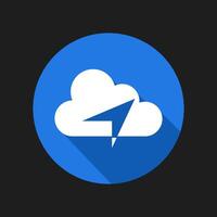 Location icon on cloud. isolated on background vector