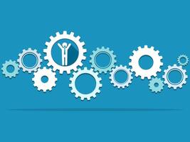 Gear mechanism to control the system by man vector