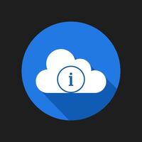 info icon on cloud. isolated on background vector