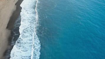 Ocean and beach after a winter weather video