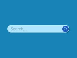 Search bar isolated on blue background. vector