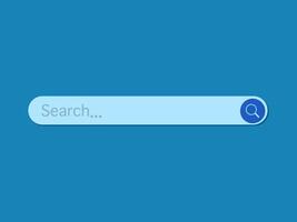 Search bar isolated on blue background. vector