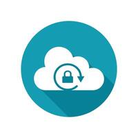 lock orientation icon on cloud. isolated on white background vector