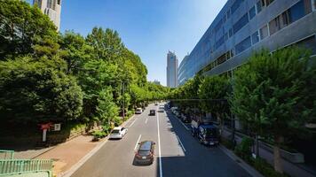 une laps de temps de le circulation confiture à le Urbain rue dans tokyo large coup video