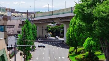 A timelapse of traffic jam at the downtown street in Tokyo medium shot zoom video