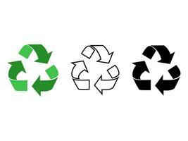 Recycle label separately on white background vector