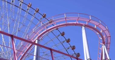 une tournant ferris roue dans yokohama téléobjectif coup video