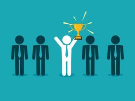 Outstanding than anyone and a different creativity to win vector