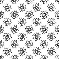 Summer seamless pattern with flowers doodle for decorative print, wrapping paper, greeting cards, wallpaper and fabric vector