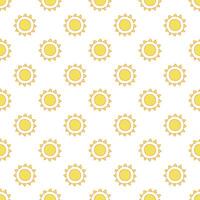 Seamless pattern with sun doodle for decorative print, wrapping paper, greeting cards, wallpaper and fabric vector