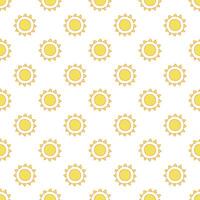 Seamless pattern with sun doodle for decorative print, wrapping paper, greeting cards, wallpaper and fabric vector