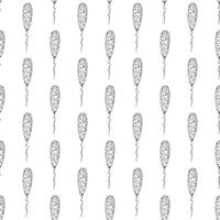 Holiday seamless pattern with flying balloon doodle for decorative print, wrapping paper, greeting cards, wallpaper and fabric vector