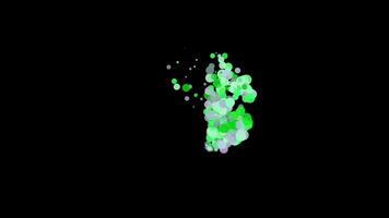 Animation of comet from blurs. Animation. Festive animation with multicolored blurs moving in loop in circle on black background. Festive abstract animation with blurs video