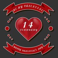 Beautiful illustration on theme of celebrating annual holiday Valentine's Day vector