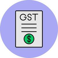 Gst Line Filled multicolour Circle Icon vector