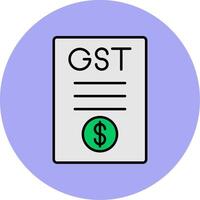 Gst Line Filled multicolour Circle Icon vector