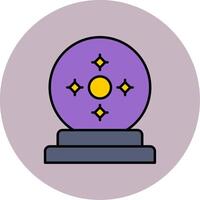 Fortune Teller Line Filled multicolour Circle Icon vector