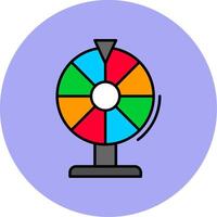 Wheel Of Fortune Line Filled multicolour Circle Icon vector