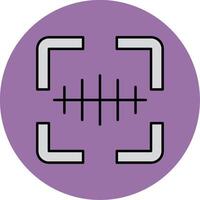 Barcode Scanner Line Filled multicolour Circle Icon vector