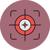 Aim Line Filled multicolour Circle Icon vector