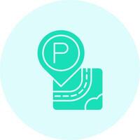 Parking Solid duo tune Icon vector