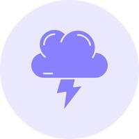 Lightning Solid duo tune Icon vector